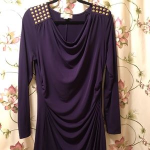 Purple gathered dress